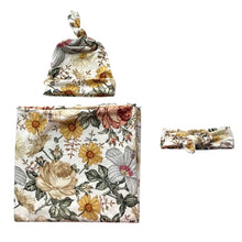 Load image into Gallery viewer, Newborn Baby Three-piece Swaddling Scarf  Cap Headband