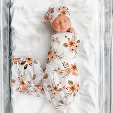 Load image into Gallery viewer, Newborn Baby Three-piece Swaddling Scarf  Cap Headband