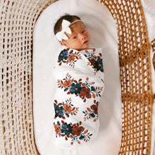 Load image into Gallery viewer, Newborn Baby Three-piece Swaddling Scarf  Cap Headband