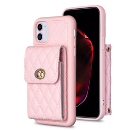 Vertical Wallet Rhombic Leather Phone Case, For iPhone 11, For iPhone 11 Pro, For iPhone 11 Pro Max, For iPhone X / XS, For iPhone XR, For iPhone XS Max, For iPhone SE 2022 / SE 2020 / 7 / 8, For iPhone 7 Plus / 8 Plus