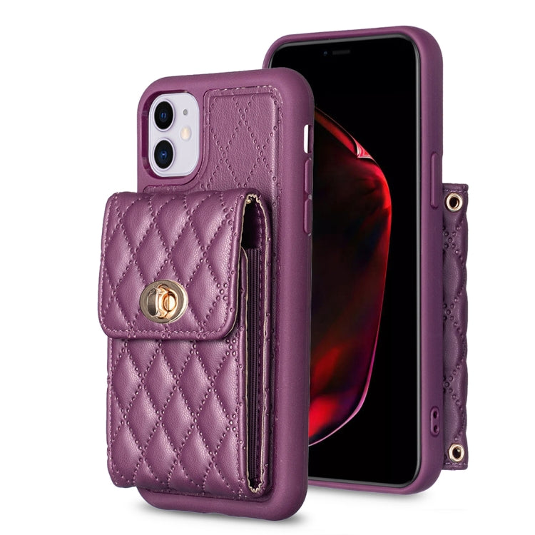 Vertical Wallet Rhombic Leather Phone Case, For iPhone 11, For iPhone 11 Pro, For iPhone 11 Pro Max, For iPhone X / XS, For iPhone XR, For iPhone XS Max, For iPhone SE 2022 / SE 2020 / 7 / 8, For iPhone 7 Plus / 8 Plus