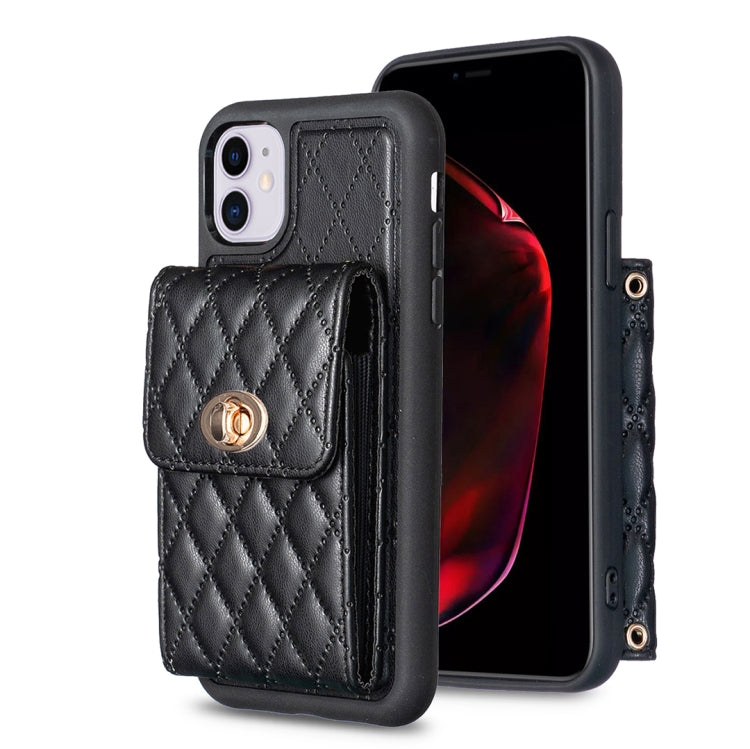Vertical Wallet Rhombic Leather Phone Case, For iPhone 11, For iPhone 11 Pro, For iPhone 11 Pro Max, For iPhone X / XS, For iPhone XR, For iPhone XS Max, For iPhone SE 2022 / SE 2020 / 7 / 8, For iPhone 7 Plus / 8 Plus