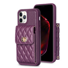 Load image into Gallery viewer, Vertical Wallet Rhombic Leather Phone Case, For iPhone 11, For iPhone 11 Pro, For iPhone 11 Pro Max, For iPhone X / XS, For iPhone XR, For iPhone XS Max, For iPhone SE 2022 / SE 2020 / 7 / 8, For iPhone 7 Plus / 8 Plus