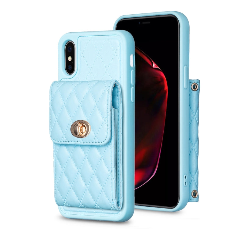 Vertical Wallet Rhombic Leather Phone Case, For iPhone 11, For iPhone 11 Pro, For iPhone 11 Pro Max, For iPhone X / XS, For iPhone XR, For iPhone XS Max, For iPhone SE 2022 / SE 2020 / 7 / 8, For iPhone 7 Plus / 8 Plus