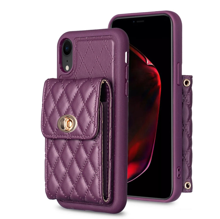 Vertical Wallet Rhombic Leather Phone Case, For iPhone 11, For iPhone 11 Pro, For iPhone 11 Pro Max, For iPhone X / XS, For iPhone XR, For iPhone XS Max, For iPhone SE 2022 / SE 2020 / 7 / 8, For iPhone 7 Plus / 8 Plus