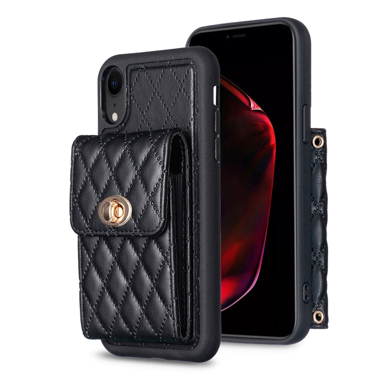 Vertical Wallet Rhombic Leather Phone Case, For iPhone 11, For iPhone 11 Pro, For iPhone 11 Pro Max, For iPhone X / XS, For iPhone XR, For iPhone XS Max, For iPhone SE 2022 / SE 2020 / 7 / 8, For iPhone 7 Plus / 8 Plus