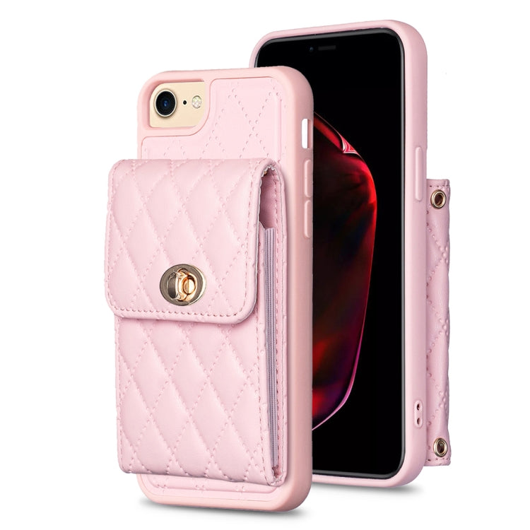 Vertical Wallet Rhombic Leather Phone Case, For iPhone 11, For iPhone 11 Pro, For iPhone 11 Pro Max, For iPhone X / XS, For iPhone XR, For iPhone XS Max, For iPhone SE 2022 / SE 2020 / 7 / 8, For iPhone 7 Plus / 8 Plus
