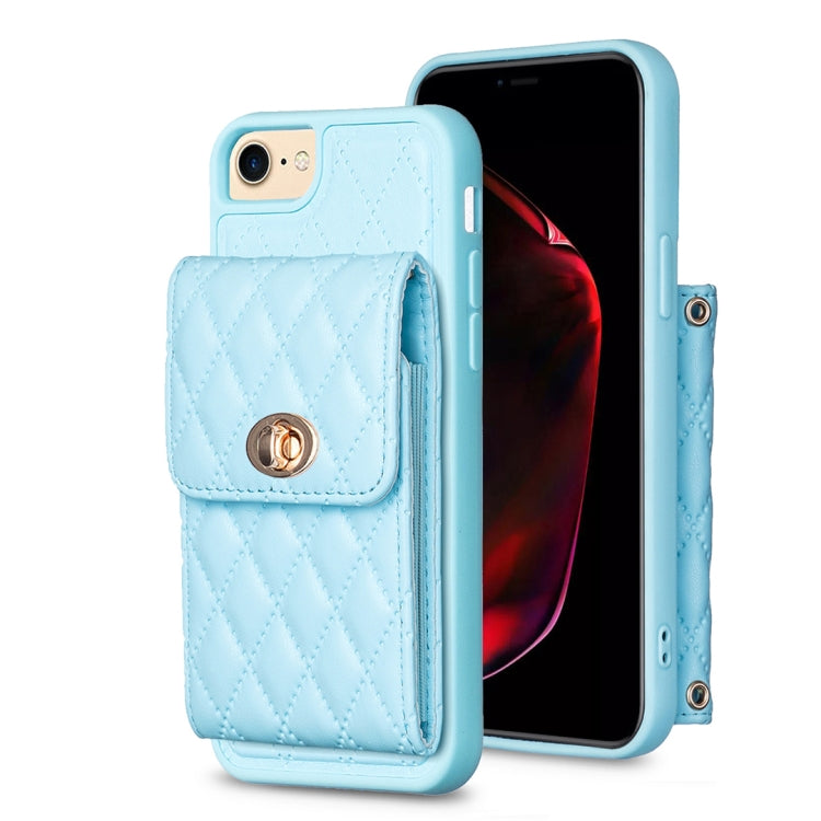 Vertical Wallet Rhombic Leather Phone Case, For iPhone 11, For iPhone 11 Pro, For iPhone 11 Pro Max, For iPhone X / XS, For iPhone XR, For iPhone XS Max, For iPhone SE 2022 / SE 2020 / 7 / 8, For iPhone 7 Plus / 8 Plus