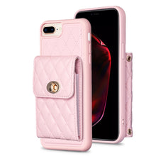 Load image into Gallery viewer, Vertical Wallet Rhombic Leather Phone Case, For iPhone 11, For iPhone 11 Pro, For iPhone 11 Pro Max, For iPhone X / XS, For iPhone XR, For iPhone XS Max, For iPhone SE 2022 / SE 2020 / 7 / 8, For iPhone 7 Plus / 8 Plus