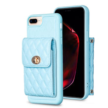 Load image into Gallery viewer, Vertical Wallet Rhombic Leather Phone Case, For iPhone 11, For iPhone 11 Pro, For iPhone 11 Pro Max, For iPhone X / XS, For iPhone XR, For iPhone XS Max, For iPhone SE 2022 / SE 2020 / 7 / 8, For iPhone 7 Plus / 8 Plus