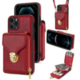 Zipper Hardware Card Wallet Phone Case, For iPhone 11 Pro, For iPhone 11, For iPhone 13 mini, For iPhone 12 mini, For iPhone XS Max, For iPhone XS / X, For iPhone XR, For iPhone SE 2022 / SE 2020 / 8 / 7, For iPhone 8 Plus / 7 Plus