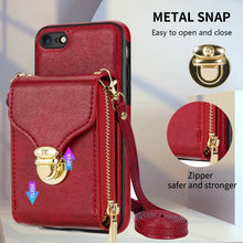 Load image into Gallery viewer, Zipper Hardware Card Wallet Phone Case, For iPhone 6s Plus / 6 Plus, For iPhone 6s / 6