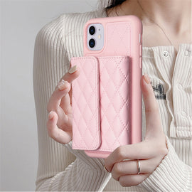 Horizontal Wallet Rhombic Leather Phone Case, For iPhone 11, For iPhone 11 Pro, For iPhone 11 Pro Max, For iPhone X / XS, For iPhone XR, For iPhone XS Max, For iPhone SE 2022 / SE 2020 / 7 / 8, For iPhone 7 Plus / 8 Plus