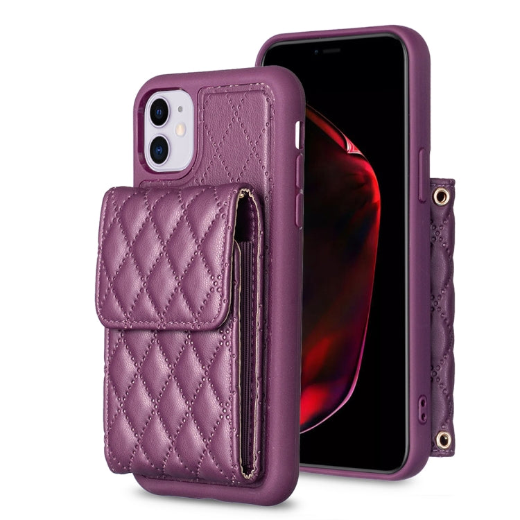 Vertical Wallet Rhombic Leather Phone Case, For iPhone 11, For iPhone 11 Pro, For iPhone 11 Pro Max, For iPhone X / XS, For iPhone XR, For iPhone XS Max, For iPhone SE 2022 / SE 2020 / 7 / 8, For iPhone 7 Plus / 8 Plus