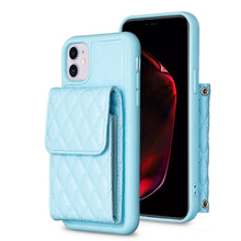Load image into Gallery viewer, Vertical Wallet Rhombic Leather Phone Case, For iPhone 11, For iPhone 11 Pro, For iPhone 11 Pro Max, For iPhone X / XS, For iPhone XR, For iPhone XS Max, For iPhone SE 2022 / SE 2020 / 7 / 8, For iPhone 7 Plus / 8 Plus