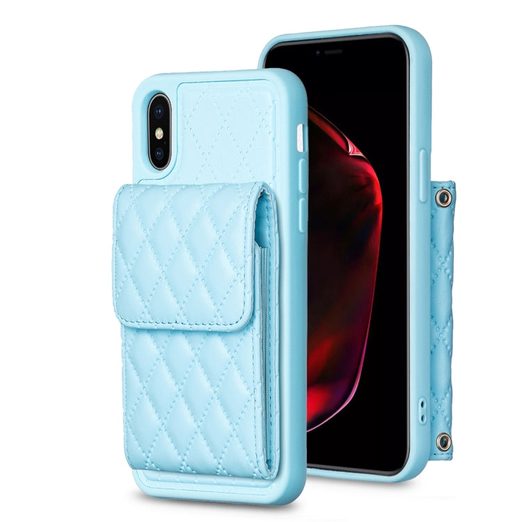 Vertical Wallet Rhombic Leather Phone Case, For iPhone 11, For iPhone 11 Pro, For iPhone 11 Pro Max, For iPhone X / XS, For iPhone XR, For iPhone XS Max, For iPhone SE 2022 / SE 2020 / 7 / 8, For iPhone 7 Plus / 8 Plus