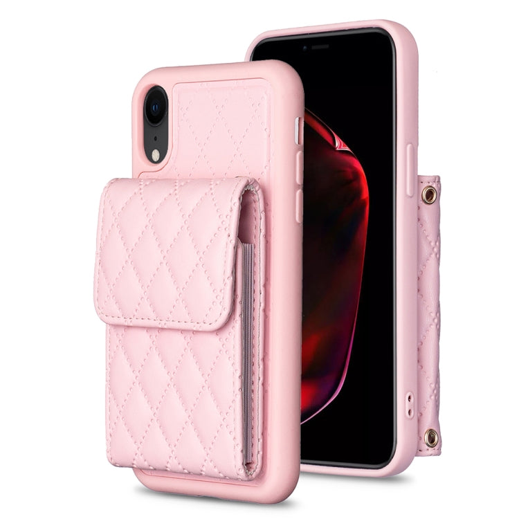 Vertical Wallet Rhombic Leather Phone Case, For iPhone 11, For iPhone 11 Pro, For iPhone 11 Pro Max, For iPhone X / XS, For iPhone XR, For iPhone XS Max, For iPhone SE 2022 / SE 2020 / 7 / 8, For iPhone 7 Plus / 8 Plus