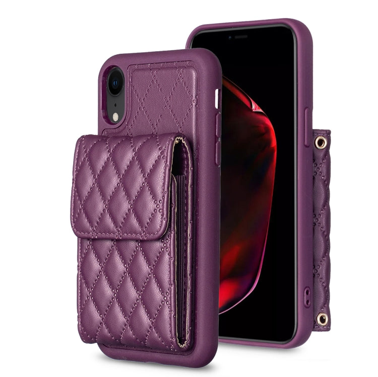 Vertical Wallet Rhombic Leather Phone Case, For iPhone 11, For iPhone 11 Pro, For iPhone 11 Pro Max, For iPhone X / XS, For iPhone XR, For iPhone XS Max, For iPhone SE 2022 / SE 2020 / 7 / 8, For iPhone 7 Plus / 8 Plus