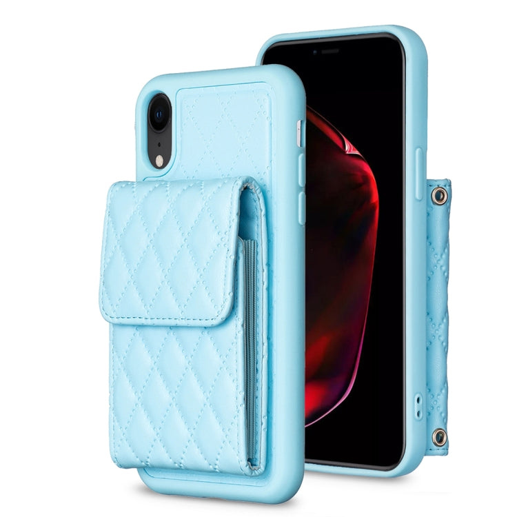 Vertical Wallet Rhombic Leather Phone Case, For iPhone 11, For iPhone 11 Pro, For iPhone 11 Pro Max, For iPhone X / XS, For iPhone XR, For iPhone XS Max, For iPhone SE 2022 / SE 2020 / 7 / 8, For iPhone 7 Plus / 8 Plus