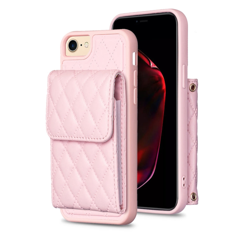 Vertical Wallet Rhombic Leather Phone Case, For iPhone 11, For iPhone 11 Pro, For iPhone 11 Pro Max, For iPhone X / XS, For iPhone XR, For iPhone XS Max, For iPhone SE 2022 / SE 2020 / 7 / 8, For iPhone 7 Plus / 8 Plus