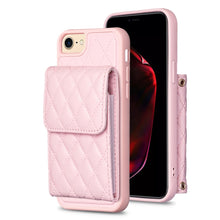 Load image into Gallery viewer, Vertical Wallet Rhombic Leather Phone Case, For iPhone 11, For iPhone 11 Pro, For iPhone 11 Pro Max, For iPhone X / XS, For iPhone XR, For iPhone XS Max, For iPhone SE 2022 / SE 2020 / 7 / 8, For iPhone 7 Plus / 8 Plus