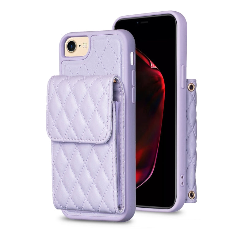 Vertical Wallet Rhombic Leather Phone Case, For iPhone 11, For iPhone 11 Pro, For iPhone 11 Pro Max, For iPhone X / XS, For iPhone XR, For iPhone XS Max, For iPhone SE 2022 / SE 2020 / 7 / 8, For iPhone 7 Plus / 8 Plus