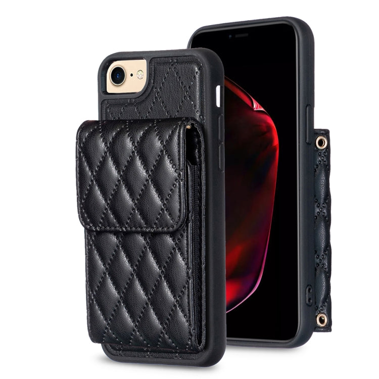 Vertical Wallet Rhombic Leather Phone Case, For iPhone 11, For iPhone 11 Pro, For iPhone 11 Pro Max, For iPhone X / XS, For iPhone XR, For iPhone XS Max, For iPhone SE 2022 / SE 2020 / 7 / 8, For iPhone 7 Plus / 8 Plus