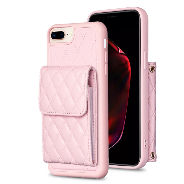 Vertical Wallet Rhombic Leather Phone Case, For iPhone 11, For iPhone 11 Pro, For iPhone 11 Pro Max, For iPhone X / XS, For iPhone XR, For iPhone XS Max, For iPhone SE 2022 / SE 2020 / 7 / 8, For iPhone 7 Plus / 8 Plus