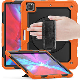 Shockproof Colorful Silicone + PC Protective Case with Holder & Shoulder Strap & Hand Strap & Pen Slot, For iPad Pro 12.9 (2020)
