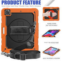 Load image into Gallery viewer, Shockproof Colorful Silicone + PC Protective Case with Holder &amp; Shoulder Strap &amp; Hand Strap &amp; Pen Slot, For iPad Pro 12.9 (2020)