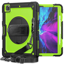 Load image into Gallery viewer, Shockproof Colorful Silicone + PC Protective Case with Holder &amp; Shoulder Strap &amp; Hand Strap &amp; Pen Slot, For iPad Pro 12.9 (2020)