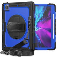 Load image into Gallery viewer, Shockproof Colorful Silicone + PC Protective Case with Holder &amp; Shoulder Strap &amp; Hand Strap &amp; Pen Slot, For iPad Pro 12.9 (2020)