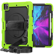 Load image into Gallery viewer, Shockproof Colorful Silicone + PC Protective Case with Holder &amp; Shoulder Strap &amp; Hand Strap &amp; Pen Slot, For iPad Pro 12.9 (2020)