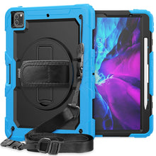 Load image into Gallery viewer, Shockproof Colorful Silicone + PC Protective Case with Holder &amp; Shoulder Strap &amp; Hand Strap &amp; Pen Slot, For iPad Pro 12.9 (2020)
