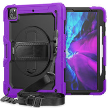 Load image into Gallery viewer, Shockproof Colorful Silicone + PC Protective Case with Holder &amp; Shoulder Strap &amp; Hand Strap &amp; Pen Slot, For iPad Pro 12.9 (2020)