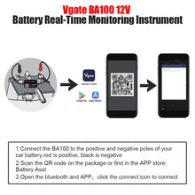 Load image into Gallery viewer, Vgate BA100 Car 12V Bluetooth 4.0 Battery Assistant Analyzer Tester, Vgate BA100