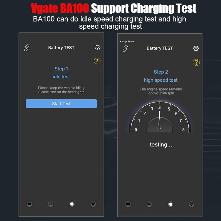 Vgate BA100 Car 12V Bluetooth 4.0 Battery Assistant Analyzer Tester, Vgate BA100
