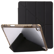 Load image into Gallery viewer, Clear Acrylic Deformation Leather Tablet Case, For iPad 10.2 2021 / 2020 / 10.5