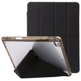 Clear Acrylic Deformation Leather Tablet Case, For iPad 10.2 2021 / 2020 / 10.5