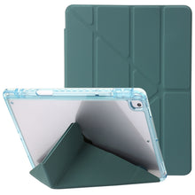 Load image into Gallery viewer, Clear Acrylic Deformation Leather Tablet Case, For iPad 10.2 2021 / 2020 / 10.5