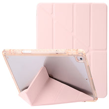Load image into Gallery viewer, Clear Acrylic Deformation Leather Tablet Case, For iPad 10.2 2021 / 2020 / 10.5