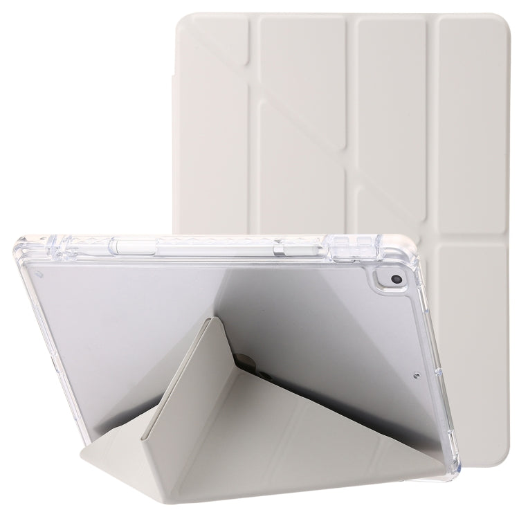 Clear Acrylic Deformation Leather Tablet Case, For iPad 10.2 2021 / 2020 / 10.5