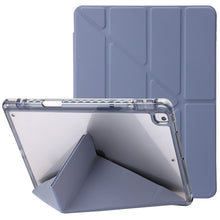 Load image into Gallery viewer, Clear Acrylic Deformation Leather Tablet Case, For iPad 10.2 2021 / 2020 / 10.5
