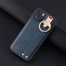 Load image into Gallery viewer, Wristband Leather Back Phone Case, For iPhone 14, For iPhone 14 Plus