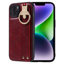 Load image into Gallery viewer, Wristband Leather Back Phone Case, For iPhone 14, For iPhone 14 Plus