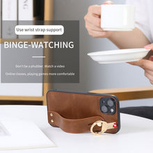 Load image into Gallery viewer, Wristband Leather Back Phone Case, For iPhone 14, For iPhone 14 Plus