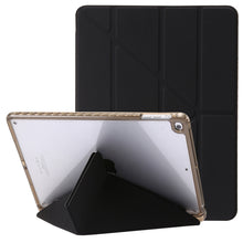 Load image into Gallery viewer, Clear Acrylic Deformation Leather Tablet Case, For iPad 10th Gen 10.9 2022, For iPad Pro 12.9 2022 / 2021 / 2020, For iPad Pro 11 2022 / 2021 / 2020, For iPad Air / Air 2 / 9.7 2018 / 2017