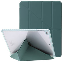 Load image into Gallery viewer, Clear Acrylic Deformation Leather Tablet Case, For iPad 10th Gen 10.9 2022, For iPad Pro 12.9 2022 / 2021 / 2020, For iPad Pro 11 2022 / 2021 / 2020, For iPad Air / Air 2 / 9.7 2018 / 2017