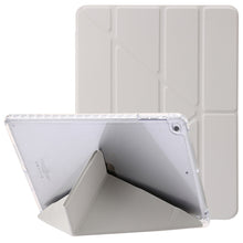Load image into Gallery viewer, Clear Acrylic Deformation Leather Tablet Case, For iPad 10th Gen 10.9 2022, For iPad Pro 12.9 2022 / 2021 / 2020, For iPad Pro 11 2022 / 2021 / 2020, For iPad Air / Air 2 / 9.7 2018 / 2017