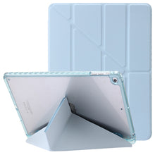 Load image into Gallery viewer, Clear Acrylic Deformation Leather Tablet Case, For iPad 10th Gen 10.9 2022, For iPad Pro 12.9 2022 / 2021 / 2020, For iPad Pro 11 2022 / 2021 / 2020, For iPad Air / Air 2 / 9.7 2018 / 2017